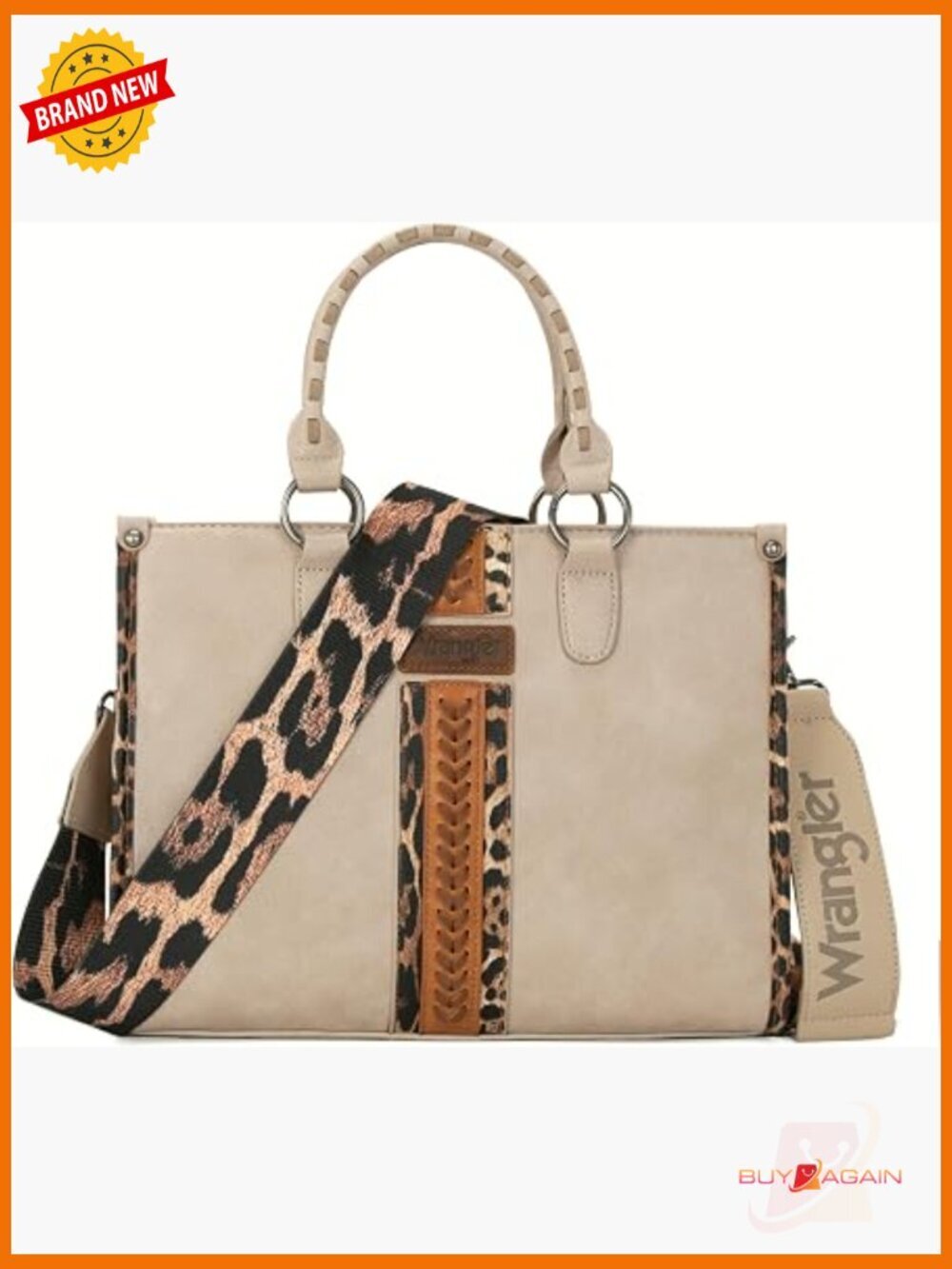 Woven Leopard Print Shoulder Purse Tote Bag